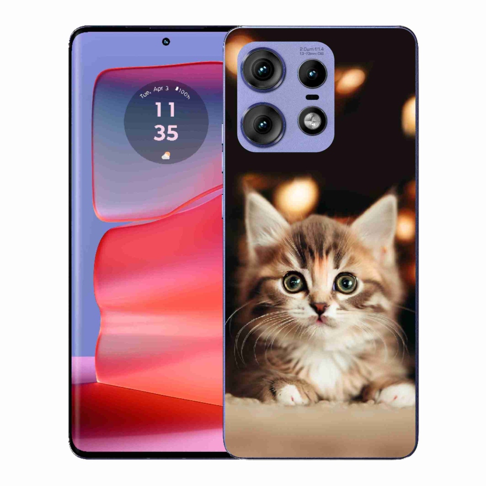 Zselés borítás mmCase a Motorola Edge 50 Pro készülékhez - aranyos cica 2