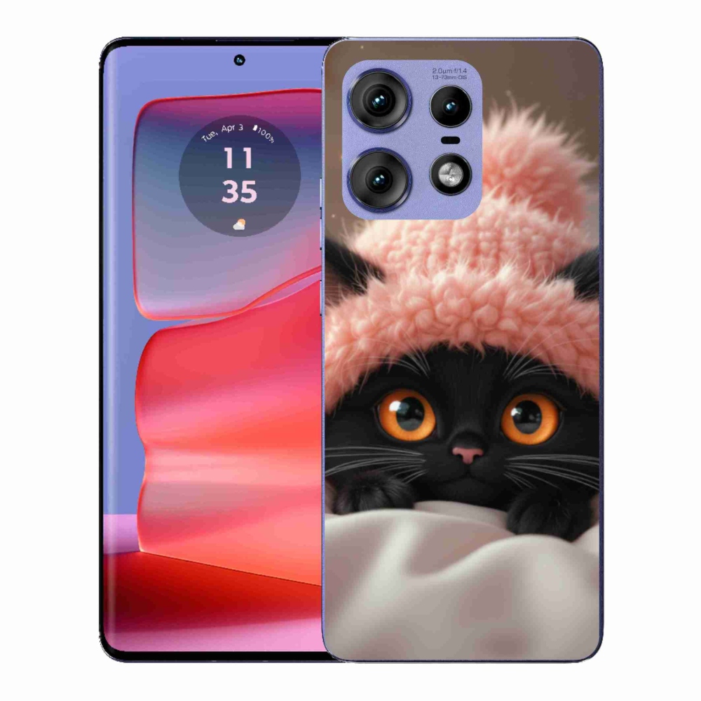 Zselés borítás mmCase a Motorola Edge 50 Pro készülékhez - aranyos cica 7