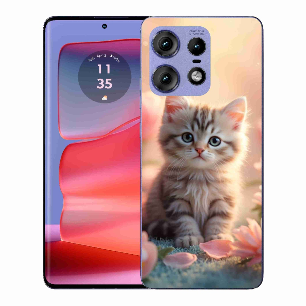 Zselés borítás mmCase a Motorola Edge 50 Pro készülékhez - aranyos cica 8
