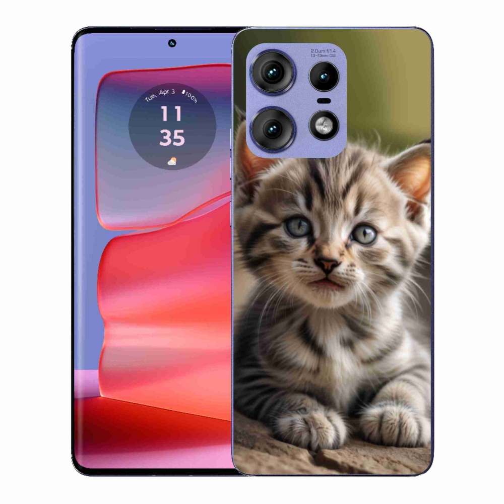 Zselés borítás mmCase a Motorola Edge 50 Pro készülékhez - aranyos cica 9