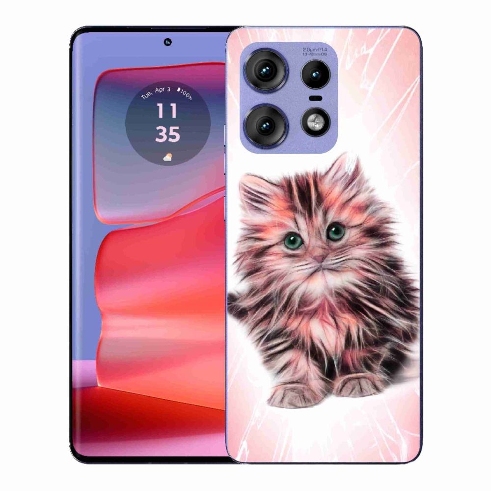 Zselés borítás mmCase a Motorola Edge 50 Pro készülékhez - aranyos cica