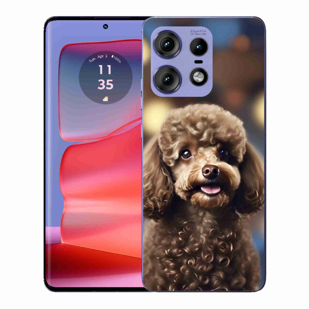 Zselés borítás mmCase a Motorola Edge 50 Pro készülékhez - aranyos uszkár