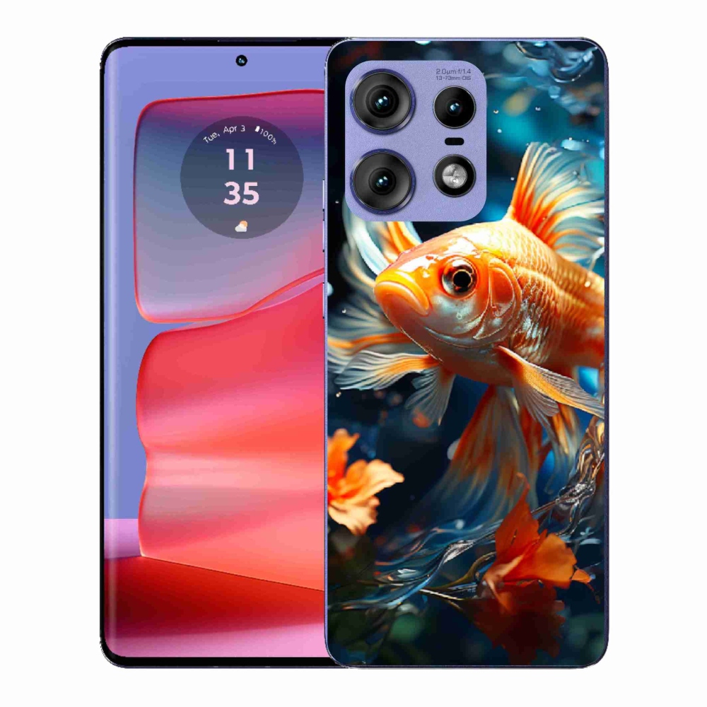 Zselés borítás mmCase a Motorola Edge 50 Pro készülékhez - halak