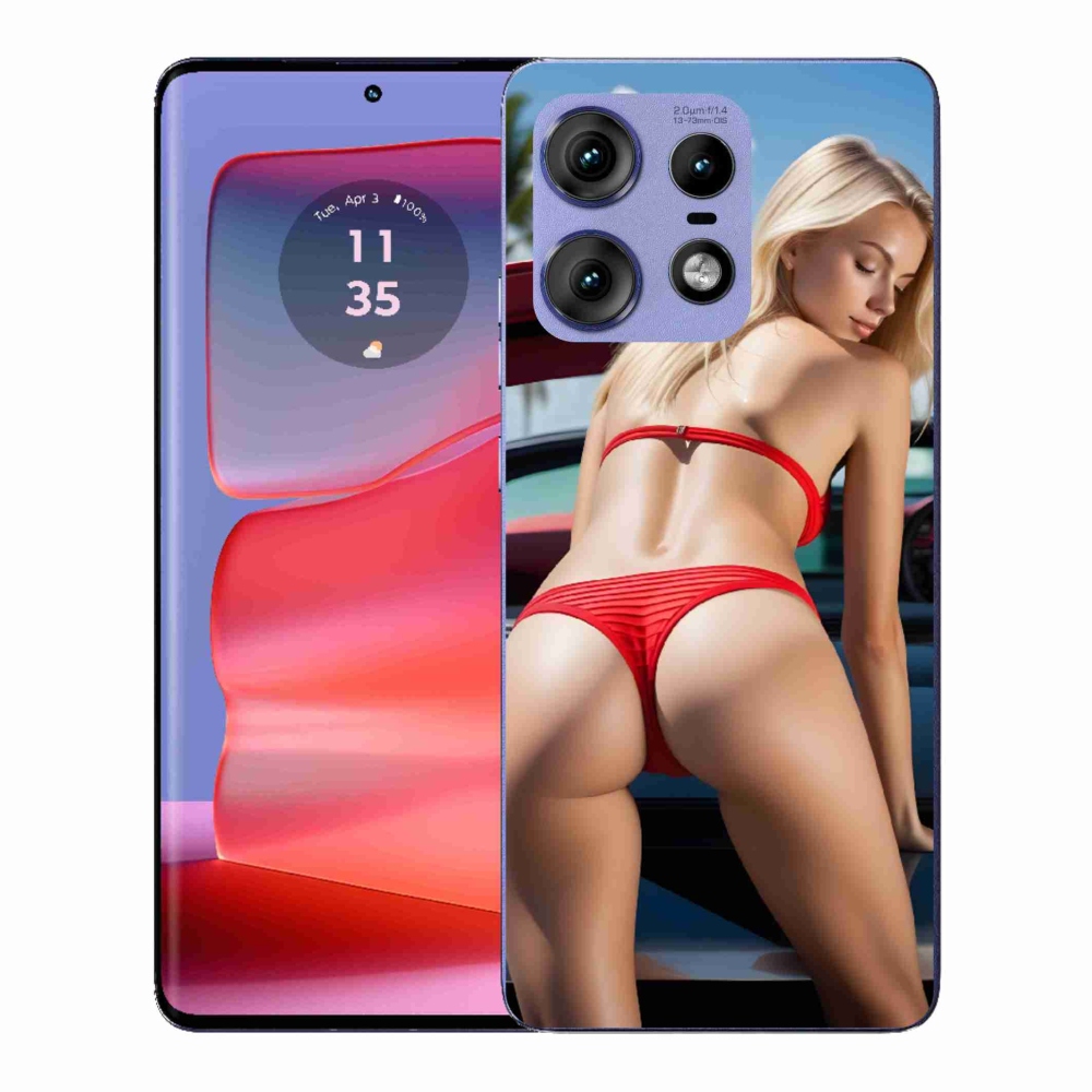 Gél védőhuzat mmCase a Motorola Edge 50 Pro készülékhez - szexi nő 2