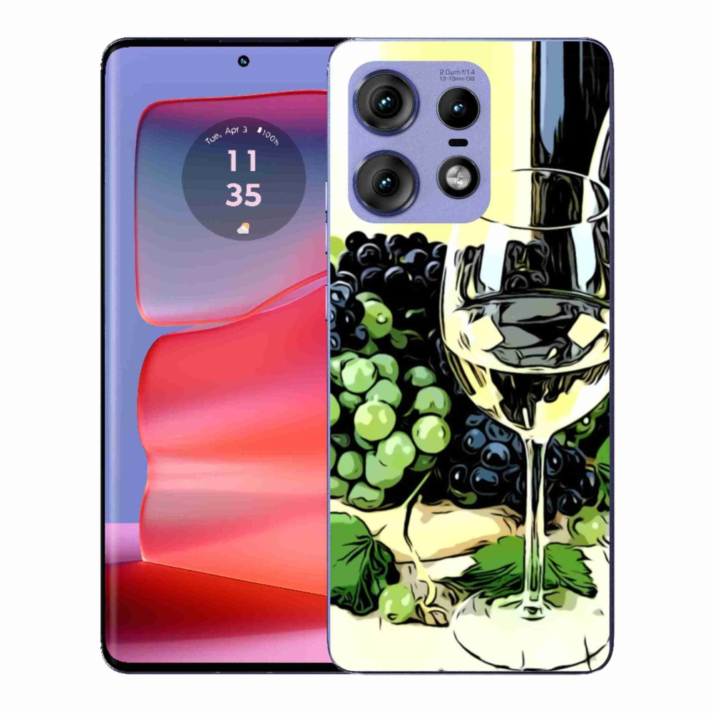 Zselés borító mmCase a Motorola Edge 50 Pro készülékhez - pohár bor