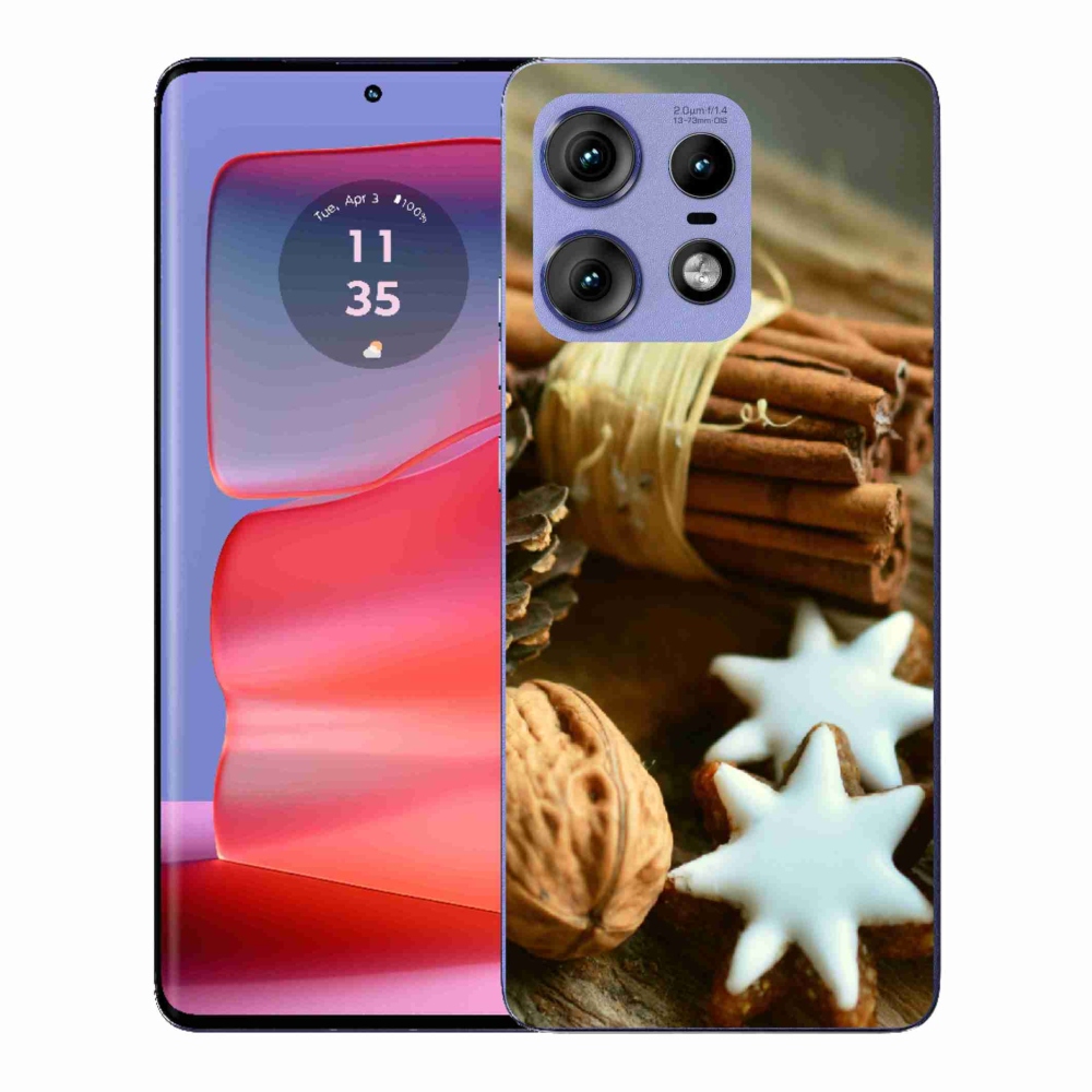 Zselés borítás mmCase a Motorola Edge 50 Pro készülékhez - fahéj és mézeskalács