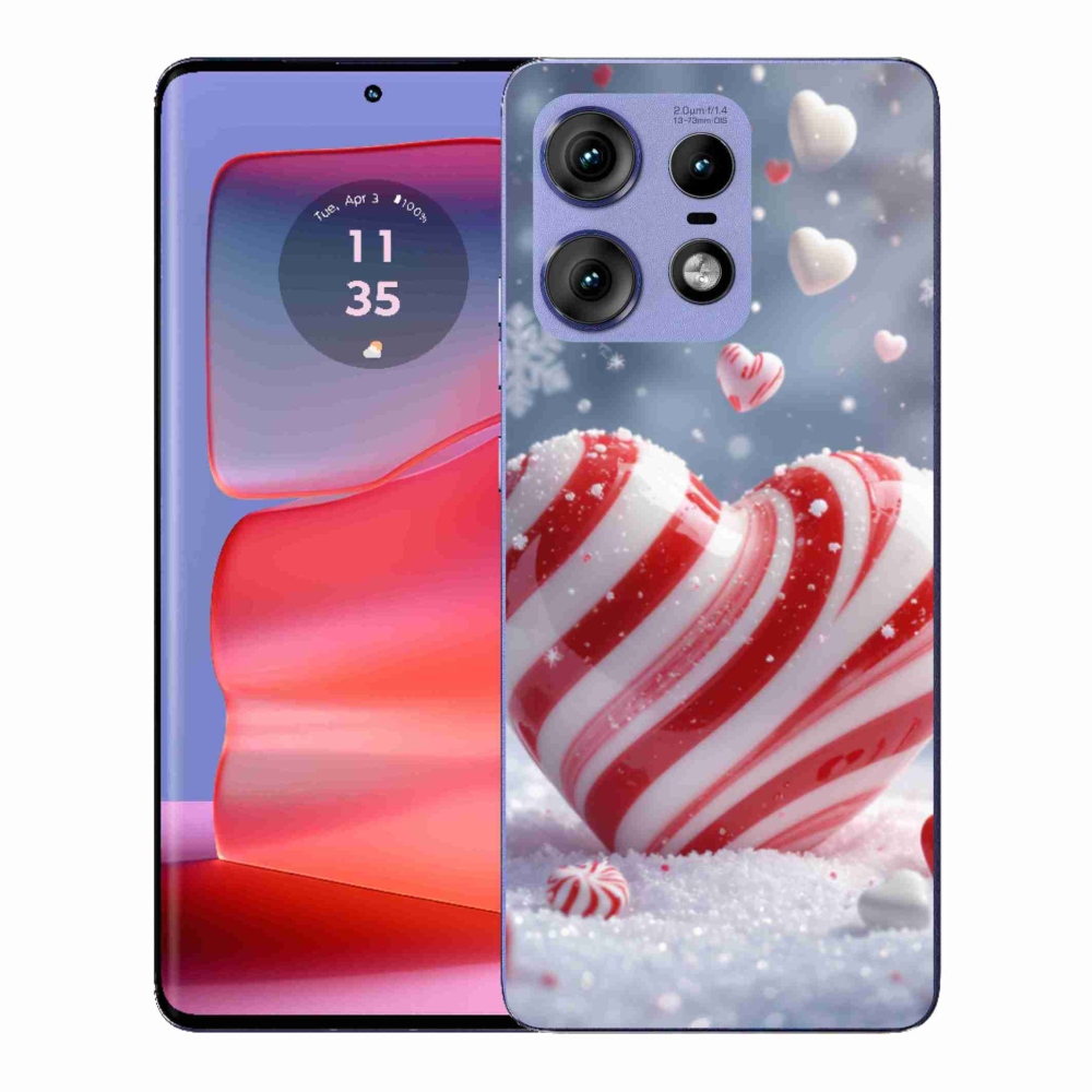 Zselés borítás mmCase a Motorola Edge 50 Pro készülékhez - édes szív