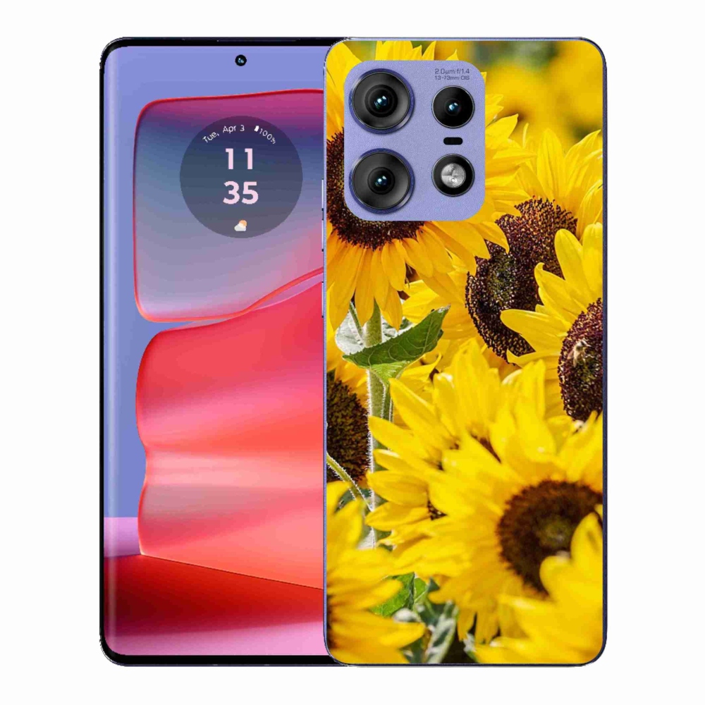 Zselés borítás mmCase a Motorola Edge 50 Pro készülékhez - Napraforgó