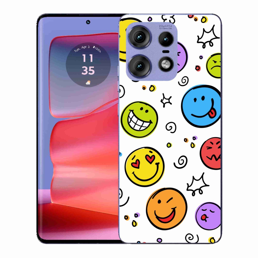 Zselés borítás mmCase a Motorola Edge 50 Pro készülékhez - smiley-k