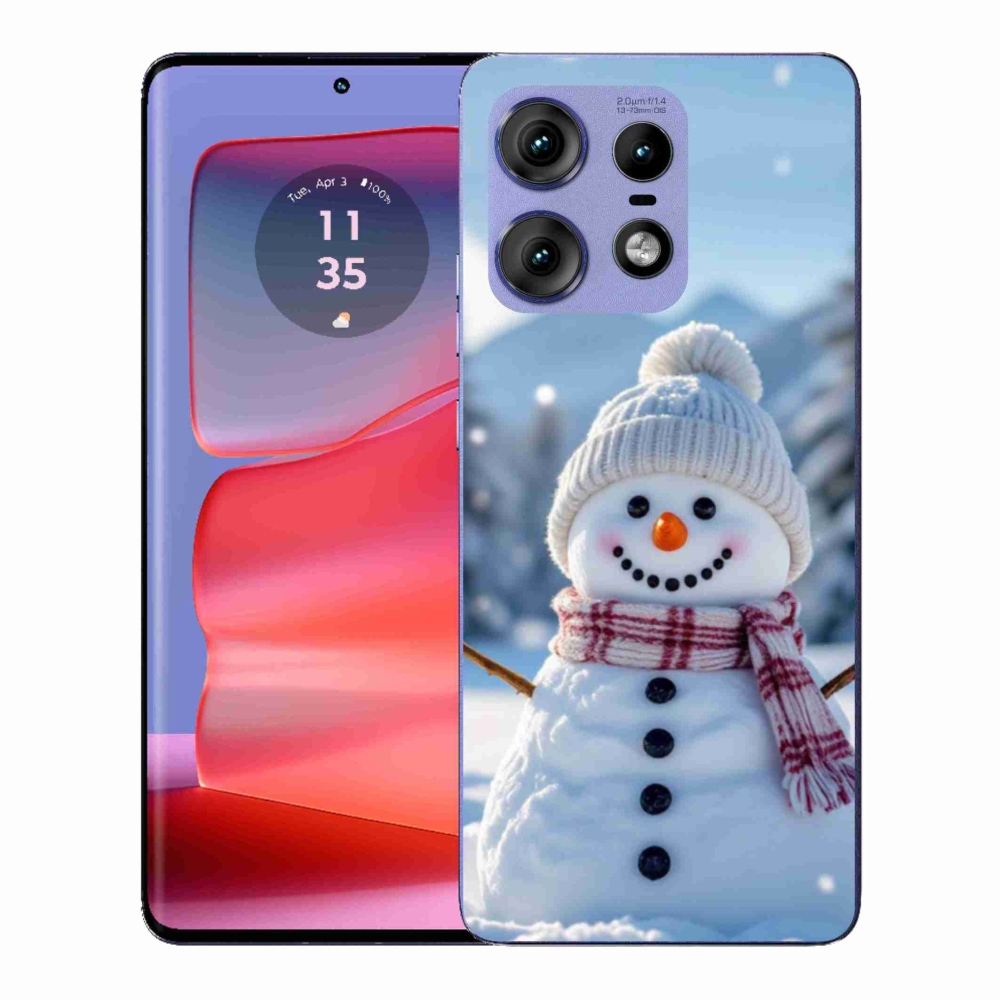 Zselés borítás mmCase a Motorola Edge 50 Pro készülékhez - hóember 3