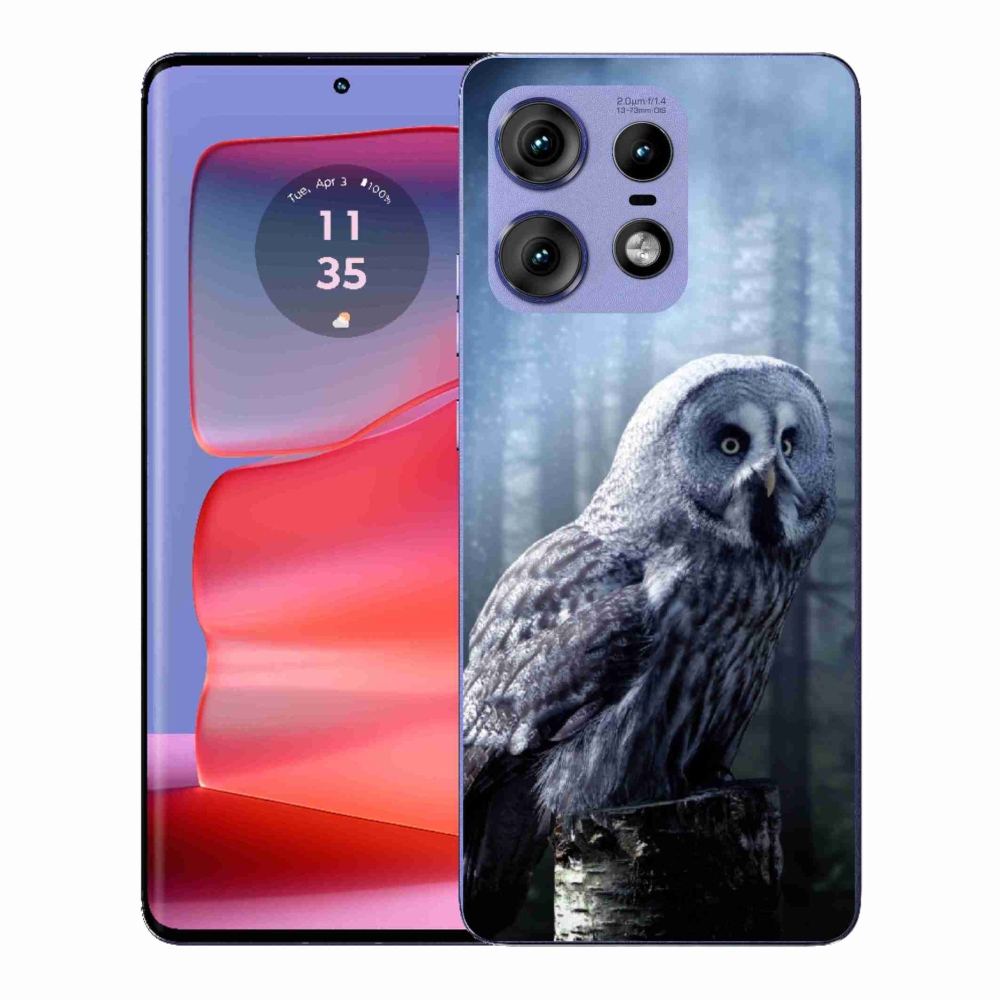 Zselés borítás mmCase a Motorola Edge 50 Pro készülékhez - bagoly