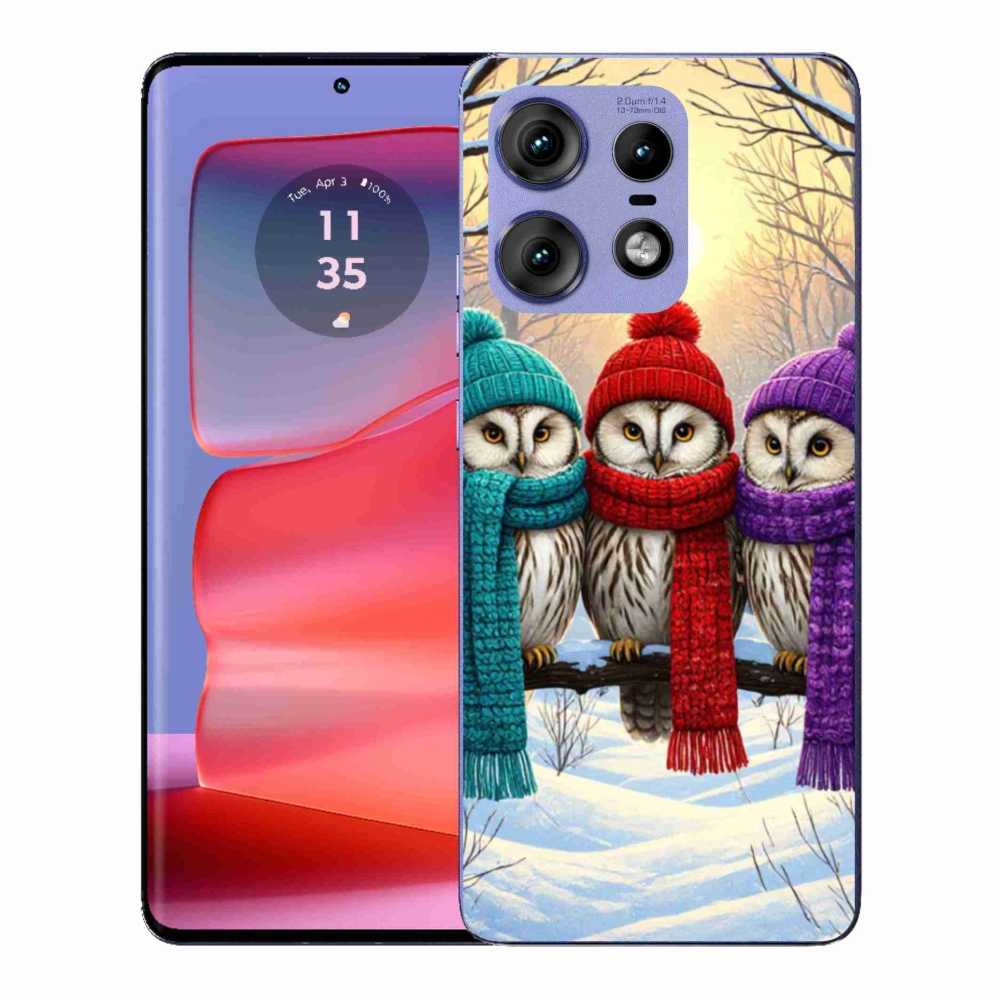 Zselés borítás mmCase a Motorola Edge 50 Pro készülékhez - bagolybarátok