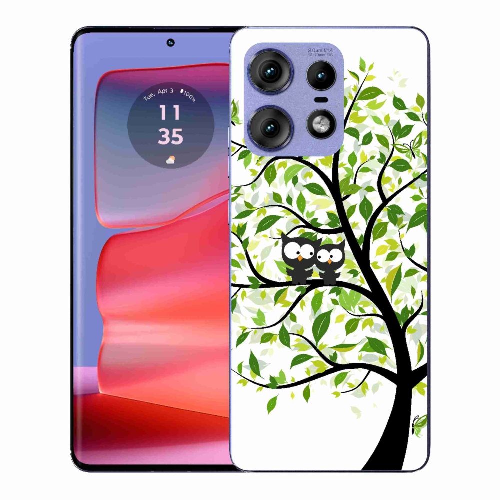 Zselés borítás mmCase a Motorola Edge 50 Pro készülékhez - baglyok a fán