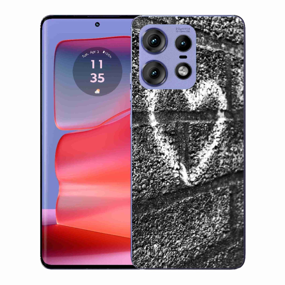 Zselés borítás mmCase a Motorola Edge 50 Pro készülékhez - szív a falon