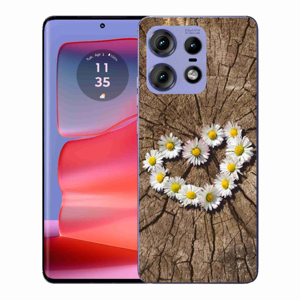 Gél védőburkolat mmCase a Motorola Edge 50 Pro készülékhez - Százszorszép szív