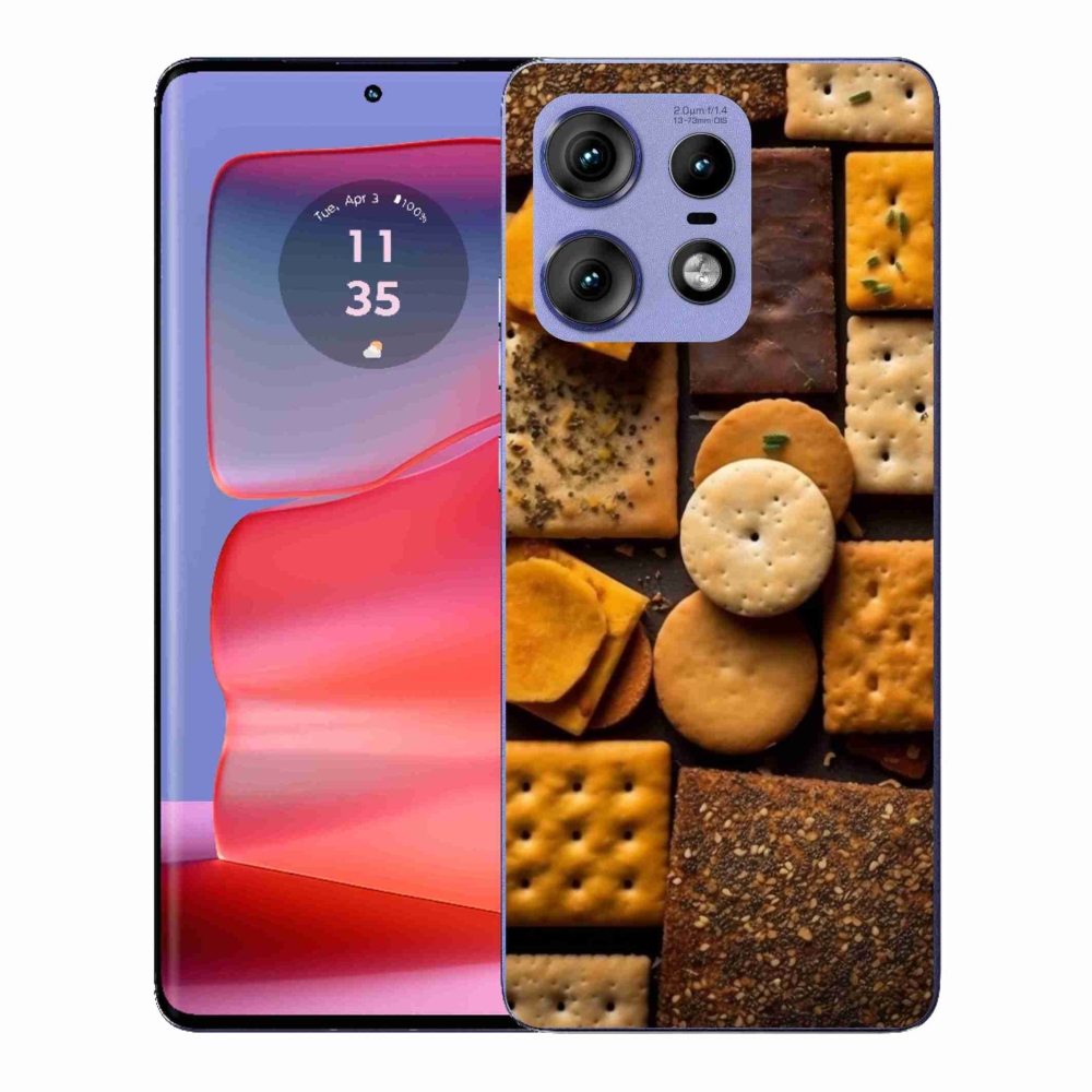 Zselés borítás mmCase a Motorola Edge 50 Pro készülékhez - kekszek