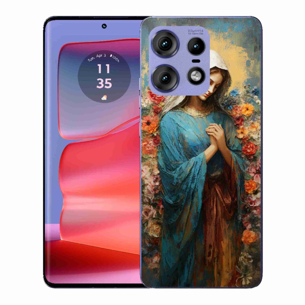 Zselés borítás mmCase a Motorola Edge 50 Pro készülékhez - szent nő