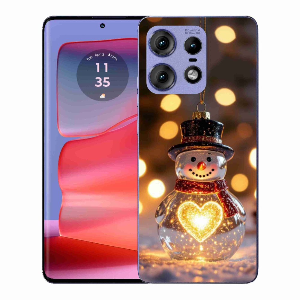 Gél védőhuzat mmCase a Motorola Edge 50 Pro készülékhez - karácsonyi hóember