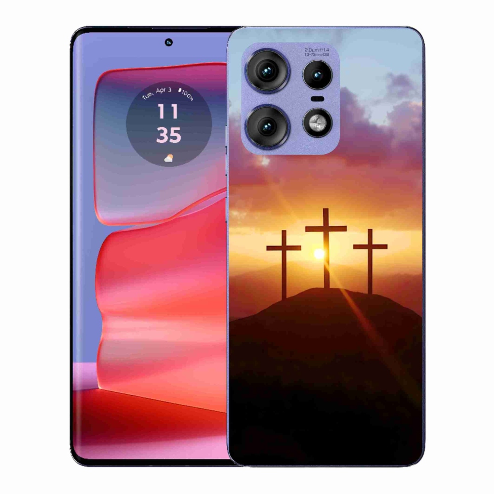 Zselés borítás mmCase a Motorola Edge 50 Pro készülékhez - három kereszt