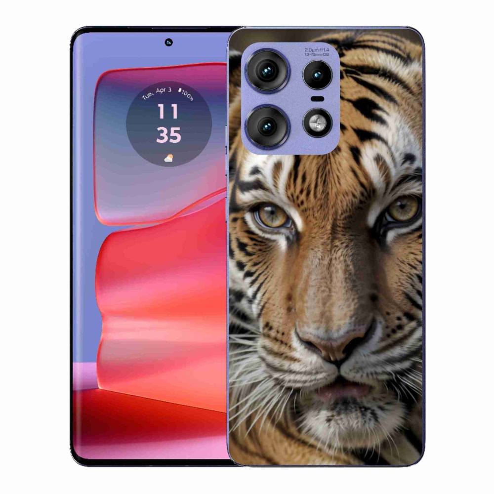Zselés borítás mmCase a Motorola Edge 50 Pro készülékhez - tigris nézet