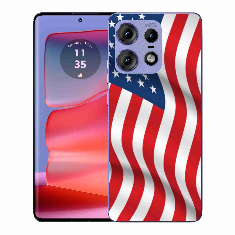 Zselés borítás mmCase a Motorola Edge 50 Pro készülékhez - USA zászló