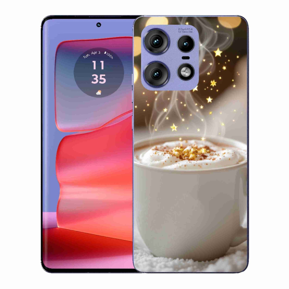 Zselés borítás mmCase a Motorola Edge 50 Pro készülékhez - Karácsonyi forró ital