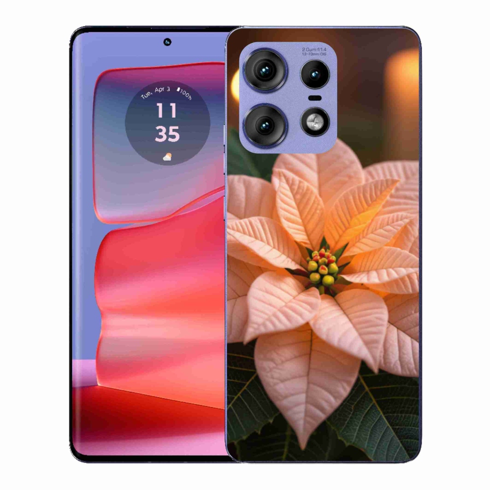 Zselés borítás mmCase a Motorola Edge 50 Pro készülékhez - mikulásvirág