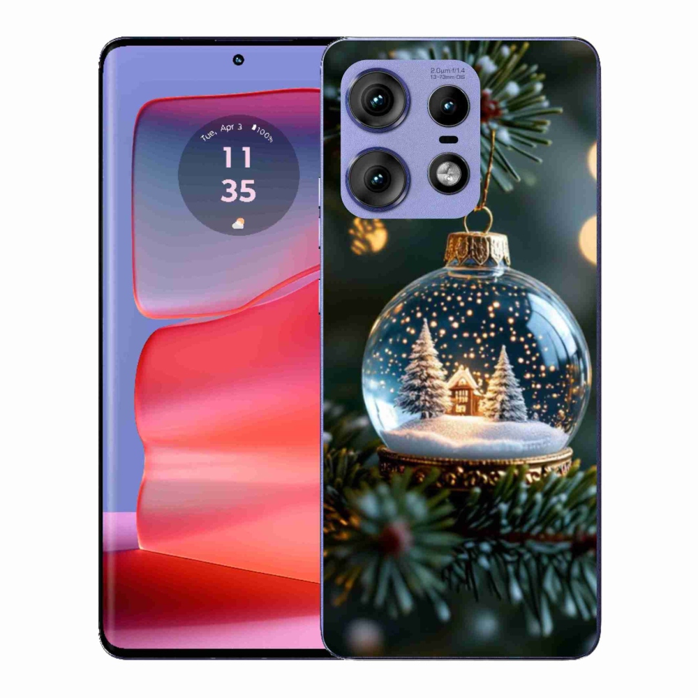 Zselés borítás mmCase a Motorola Edge 50 Pro készülékhez - Karácsonyi gömbök 2