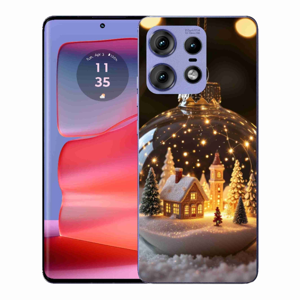 Zselés borítás mmCase a Motorola Edge 50 Pro készülékhez - Karácsonyi labda 3