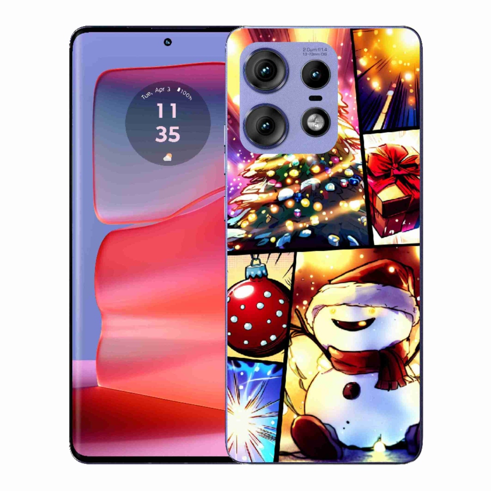 Zselés borító mmCase a Motorola Edge 50 Pro készülékhez - karácsonyi motívumok 1