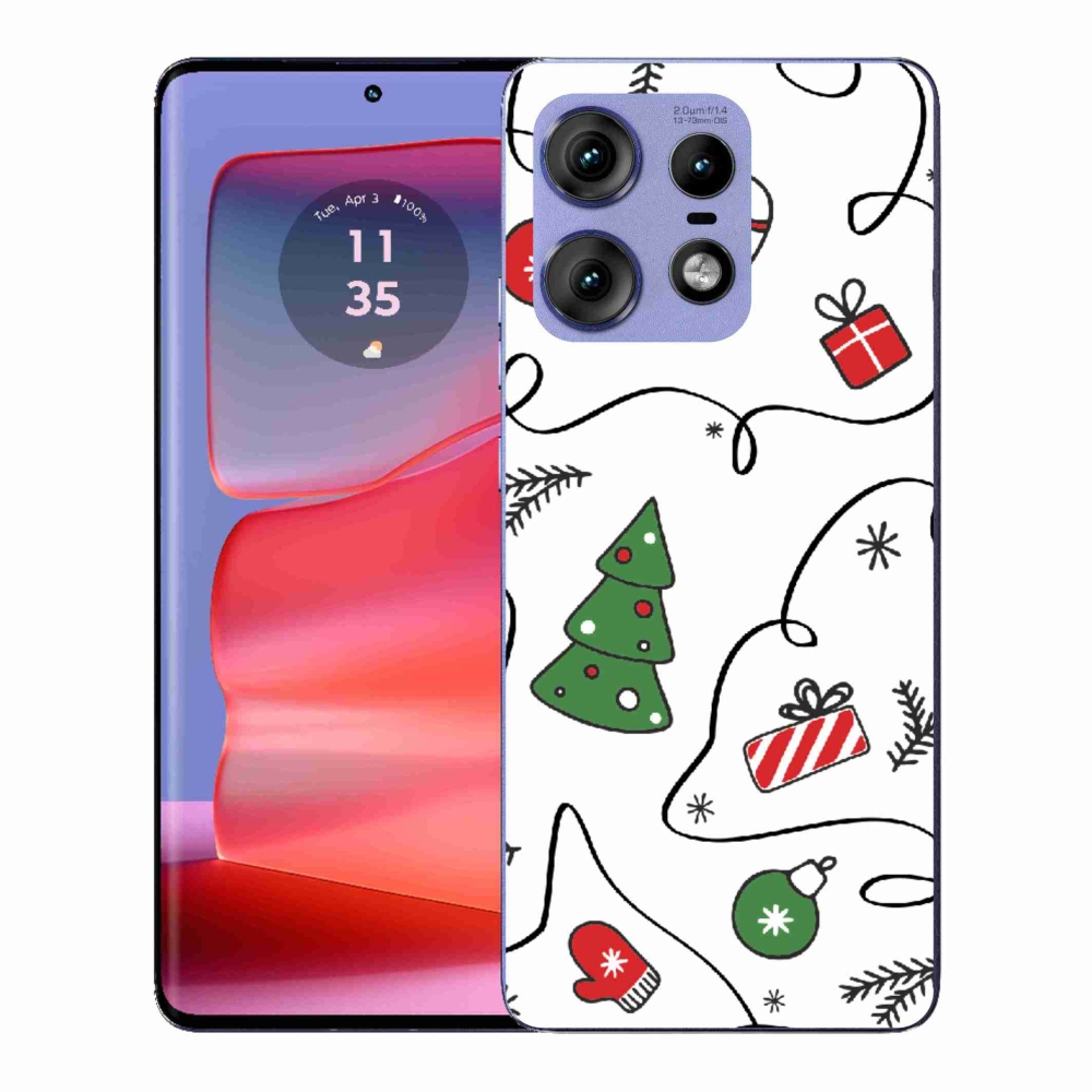 Zselés borító mmCase a Motorola Edge 50 Pro készülékhez - karácsonyi motívumok