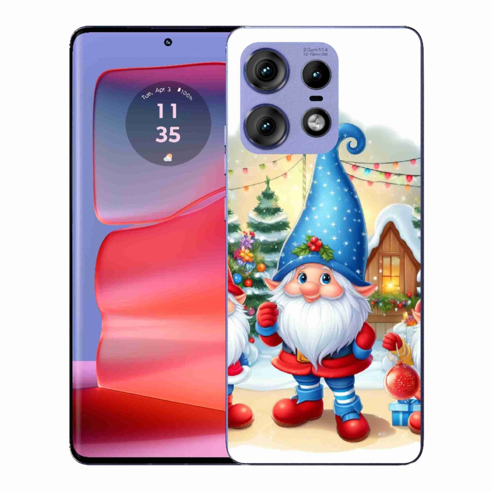Zselés borítás mmCase a Motorola Edge 50 Pro készülékhez - Karácsonyi manók