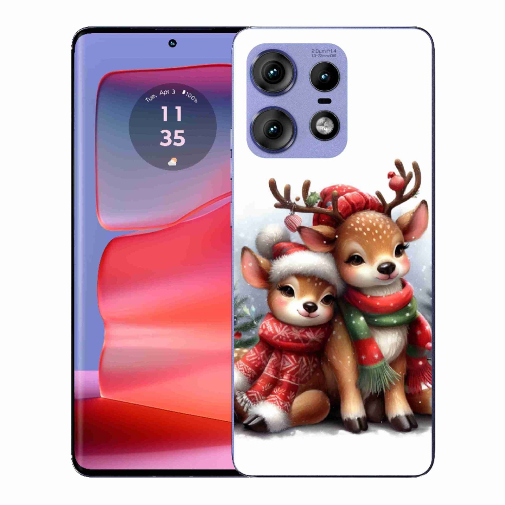 Zselés borítás mmCase Motorola Edge 50 Pro készülékhez - karácsonyi rénszarvas