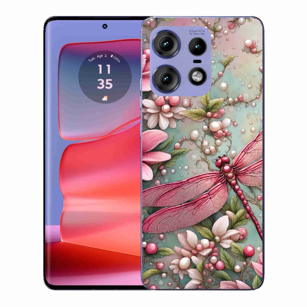 Zselés borítás mmCase a Motorola Edge 50 Pro készülékhez - szitakötő