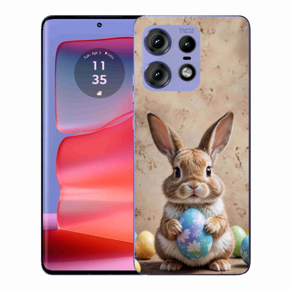 Zselés borítás mmCase a Motorola Edge 50 Pro készülékhez - Húsvéti nyuszi