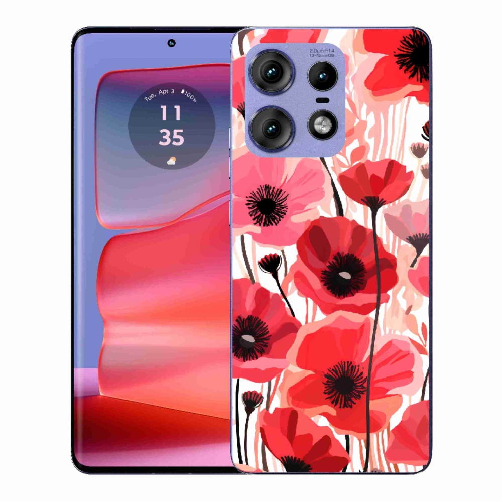 Zselés tok mmCase a Motorola Edge 50 Pro készülékhez - mákos 1