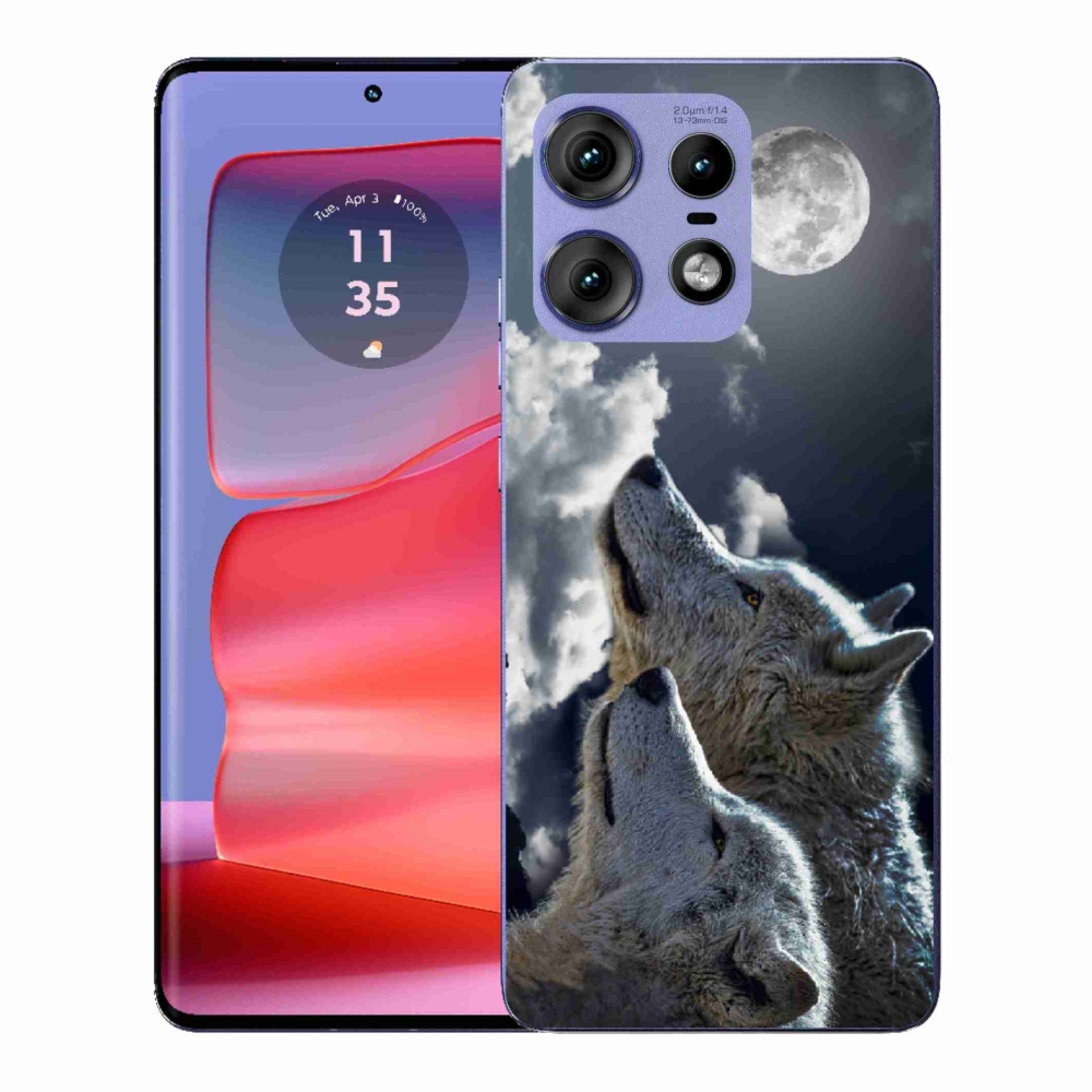 Zselés borítás mmCase a Motorola Edge 50 Pro készülékhez - farkasok