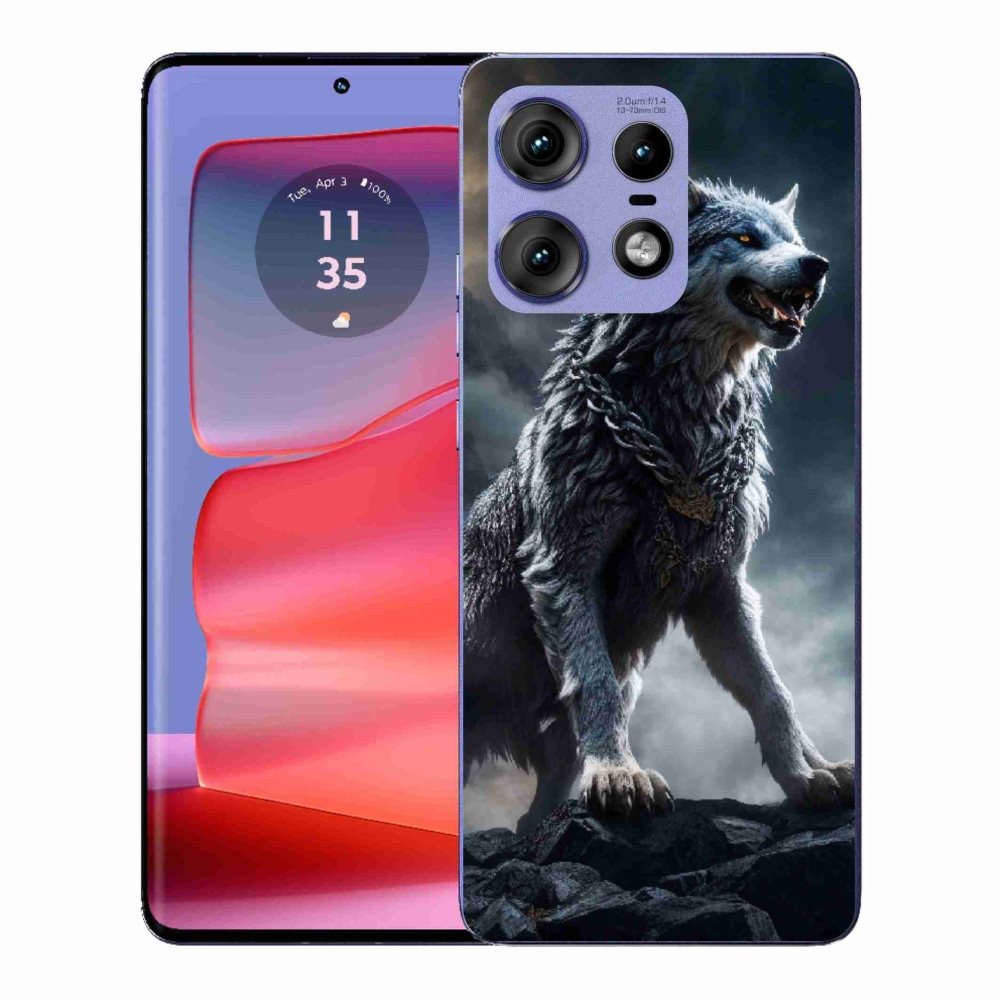Zselés borítás mmCase a Motorola Edge 50 Pro készülékhez - farkas 1