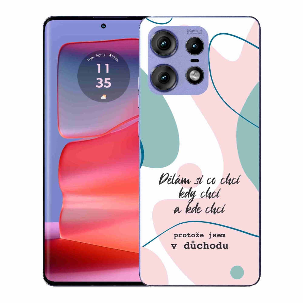 Gél borító mmCase a Motorola Edge 50 Pro készülékhez - vicces szöveg 10 fehér háttér
