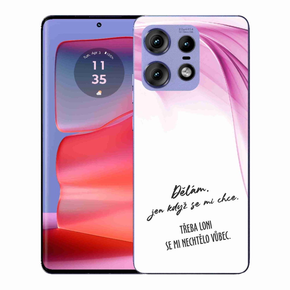 Gél borító mmCase a Motorola Edge 50 Pro készülékhez - vicces szöveg 12 fehér háttér