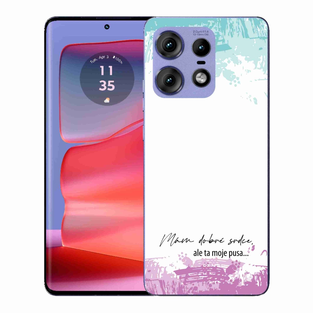 Gél borító mmCase a Motorola Edge 50 Pro készülékhez - vicces szöveg 3 fehér háttér