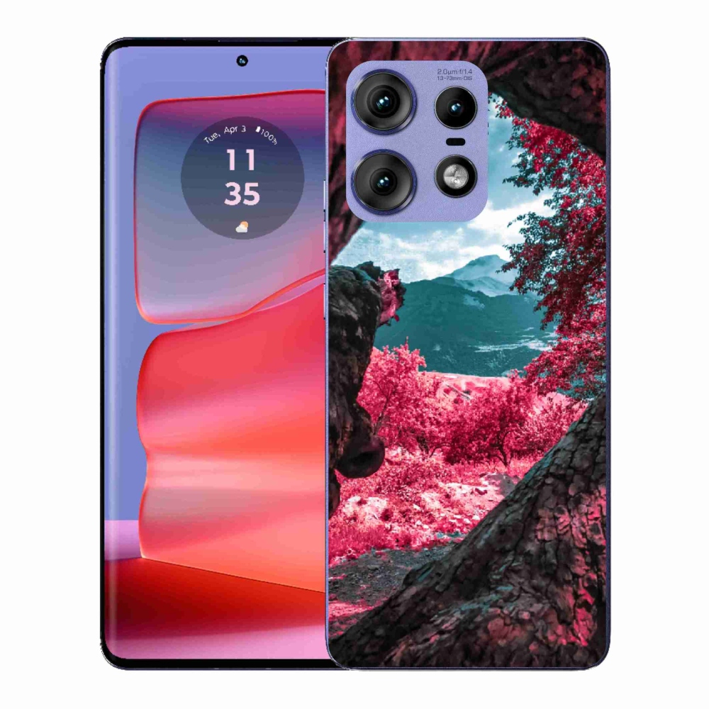 Zselés borítás mmCase a Motorola Edge 50 Pro készülékhez - hegyi kilátás