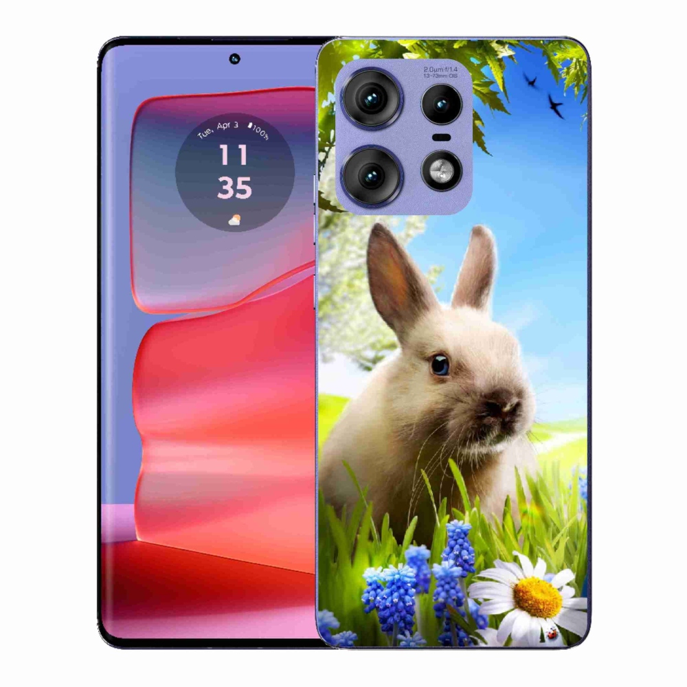 Zselés borítás mmCase a Motorola Edge 50 Pro készülékhez - nyuszi