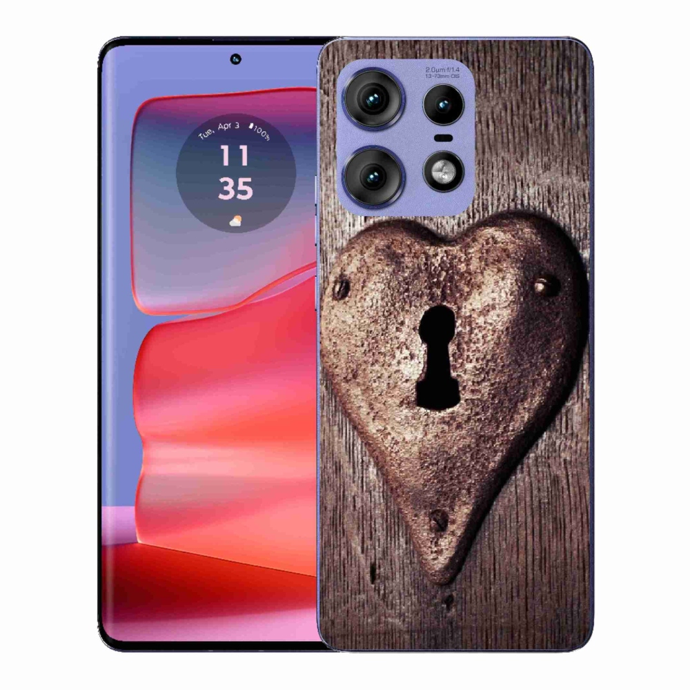 Zselés borítás mmCase a Motorola Edge 50 Pro készülékhez - szív alakú zár