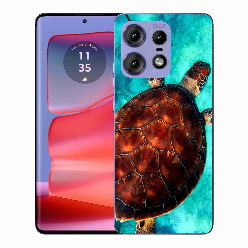 Zselés borítás mmCase a Motorola Edge 50 Pro készülékhez - teknősbéka