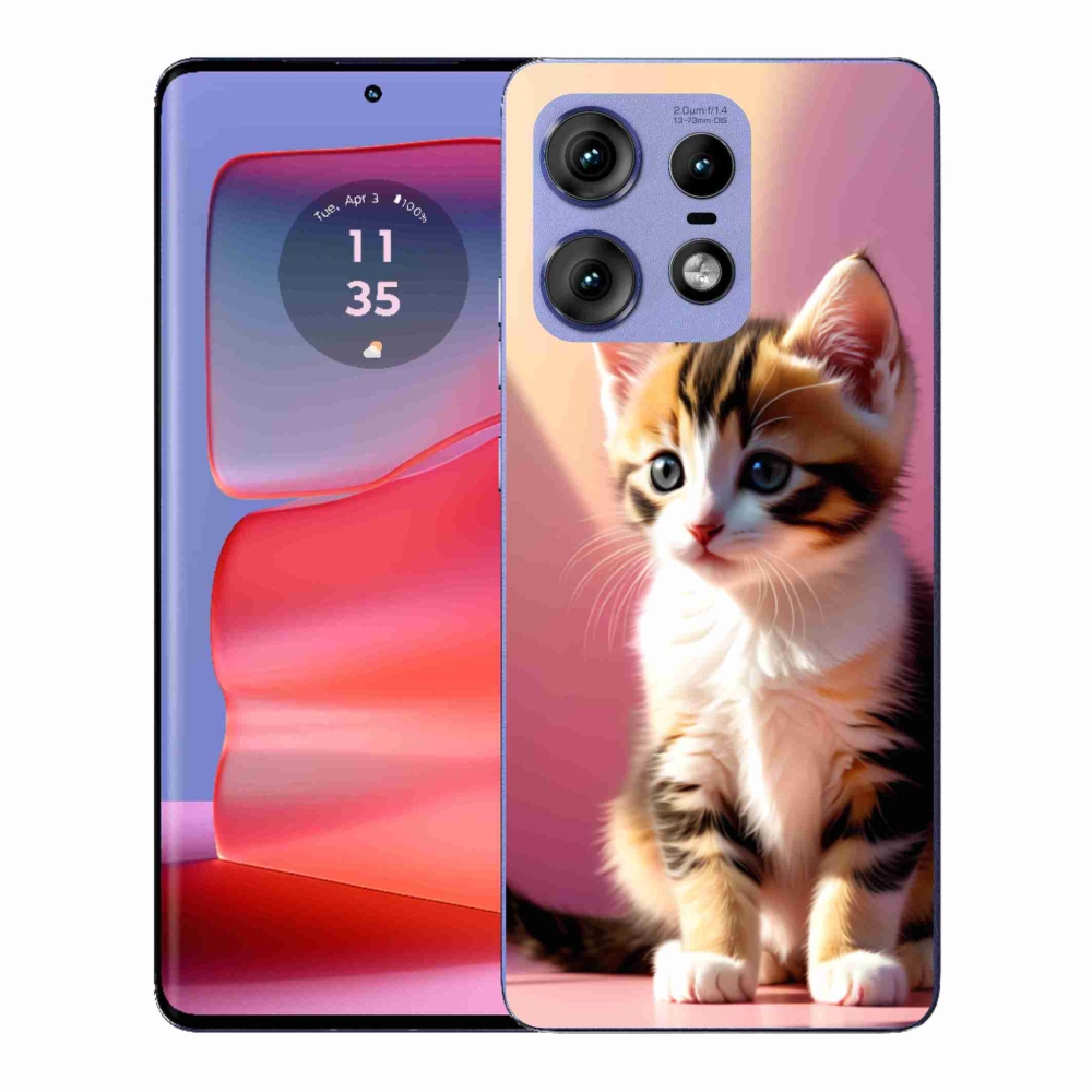 Zselés borítás mmCase a Motorola Edge 50 Pro készülékhez - kíváncsi cica 2