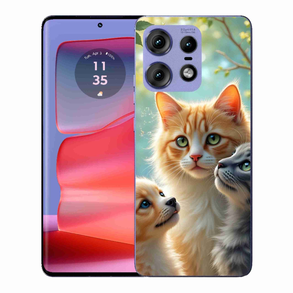Zselés borítás mmCase a Motorola Edge 50 Pro készülékhez - állati barátság 2