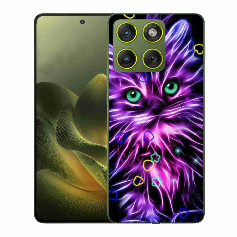 Zselés borítás mmCase a Motorola Edge 70 készülékhez - absztrakt macska