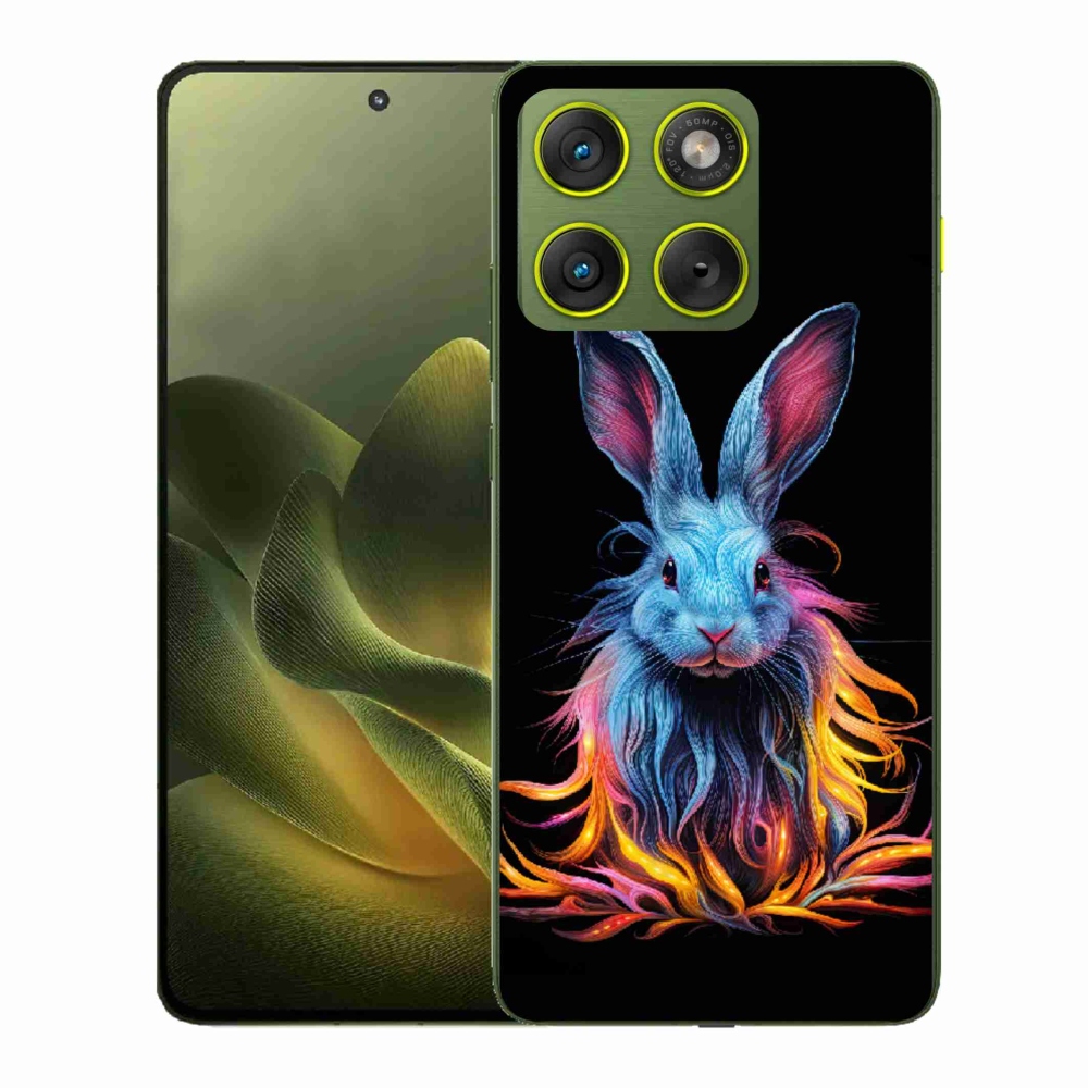 Zselés borítás mmCase a Motorola Edge 70-hez - absztrakt nyúl