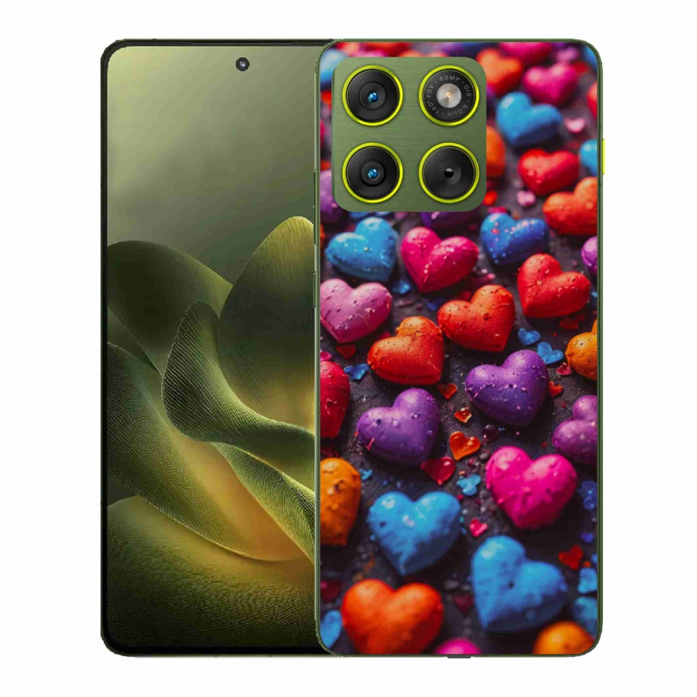 Zselés borítás mmCase a Motorola Edge 70 készülékhez - színes szív